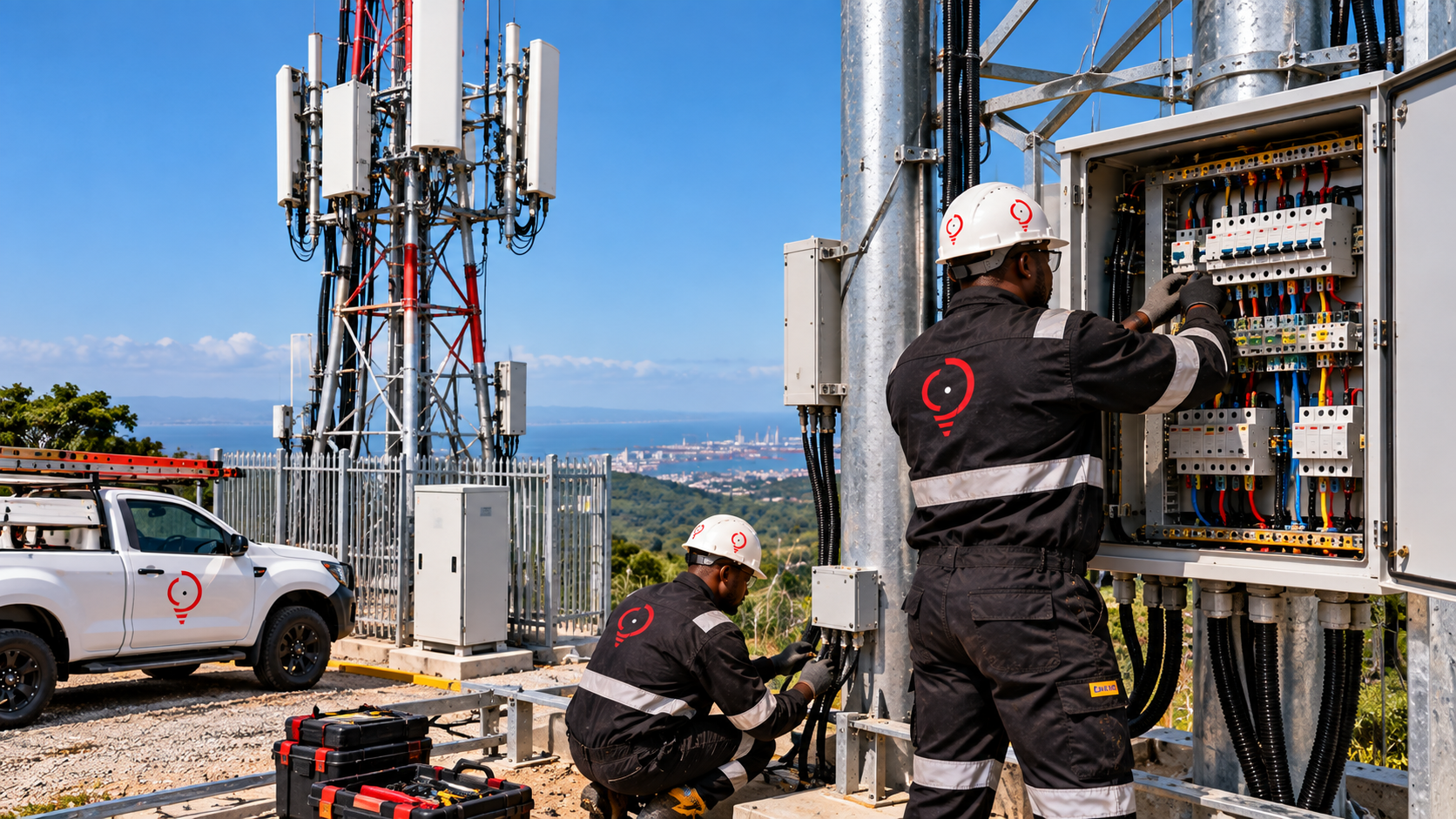 Cell phone tower electrical installation in KZN